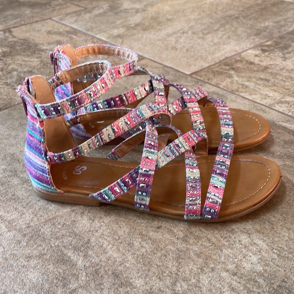 + SO + Striped Gladiator Sandals - Picture 2 of 5